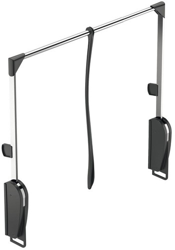 Pull down wardrobe lift rail - down,